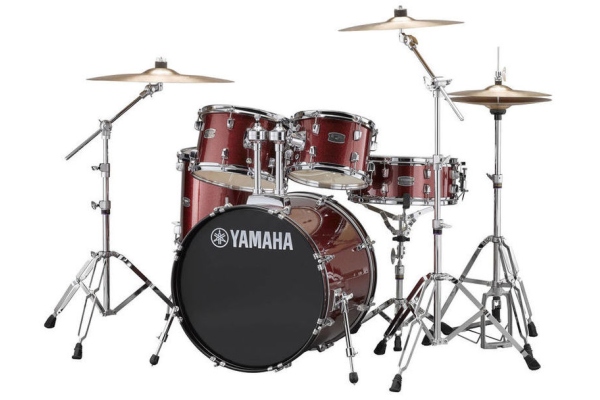 Yamaha Rydeen Studio HW680W+Paiste 101 Burgundy Glitter