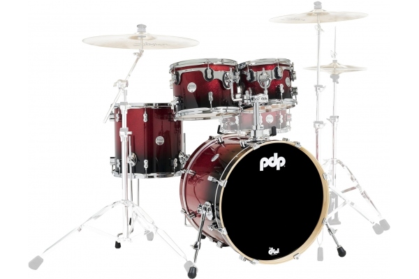 DW PDP Concept Maple (arţar) Red to Black Fade