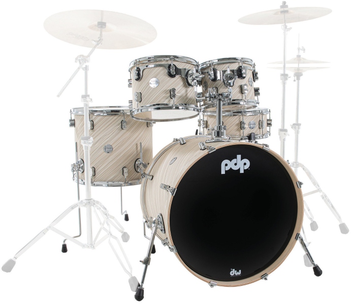 DW PDP Concept Maple Finish Ply Twisted Ivory