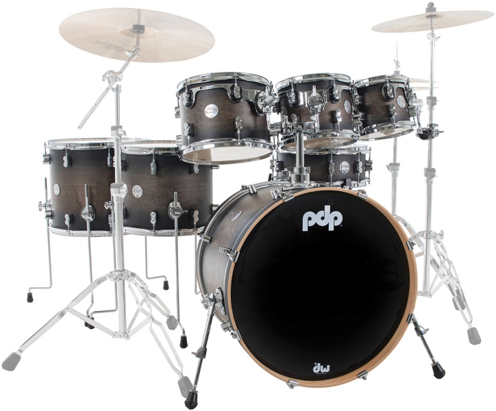 DW PDP Concept Maple Satin Charcoal B 22
