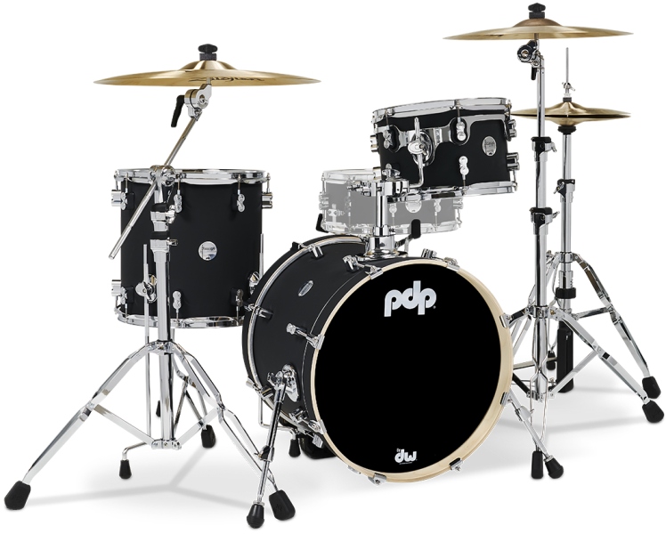 DW PDP Shell Set Concept Maple PDCM18BPBK Black Satin