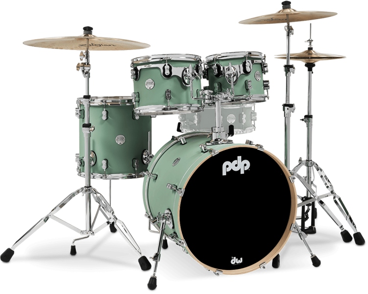 DW PDP Shell Set Concept Maple PDCM20FNSF Satin Seafoam