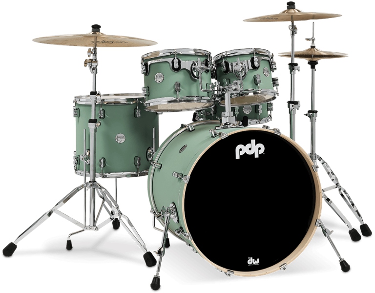 DW PDP Shell Set Concept Maple PDCM2215SF Satin Seafoam