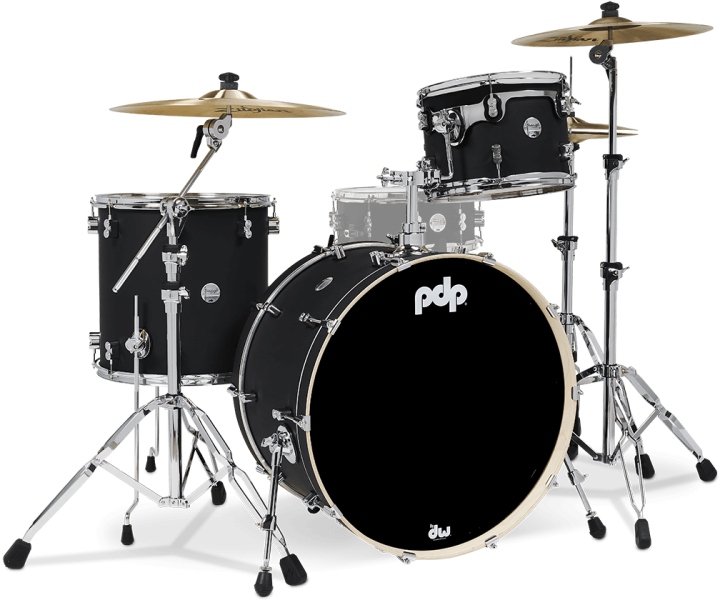 DW PDP Shell Set Concept Maple PDCM24RKBK Black Satin