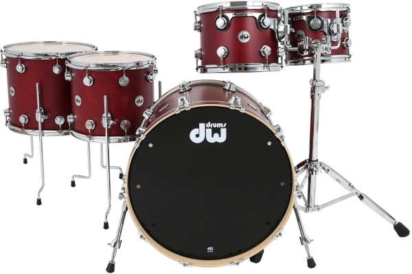 DW Satin Oil Kit 10/12/14/16/22 + 14x5.5 Snare - Cherry