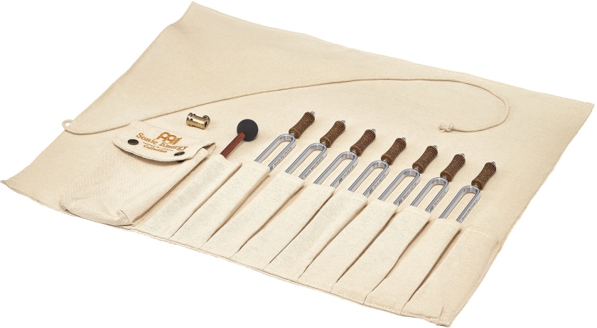 Meinl Sonic Energy Tuning Fork Chakra Set incl. Rollup Bag & Tuning Fork Vibration Foot TF-SET-CHA-R