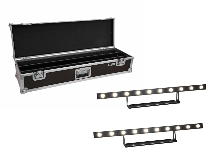 Eurolite Set 2x LED STP-10 Sunbar 3200K 10x5W Light Bar + Case