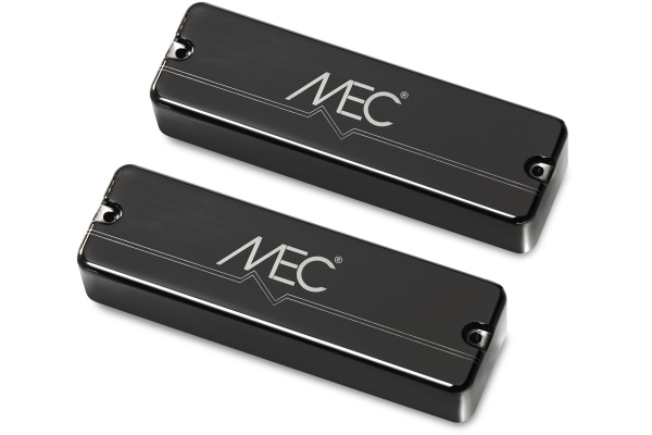  Active Soapbar Humbucker Bass Pickup Set, Metal Cover, 5-String - Black Chrome