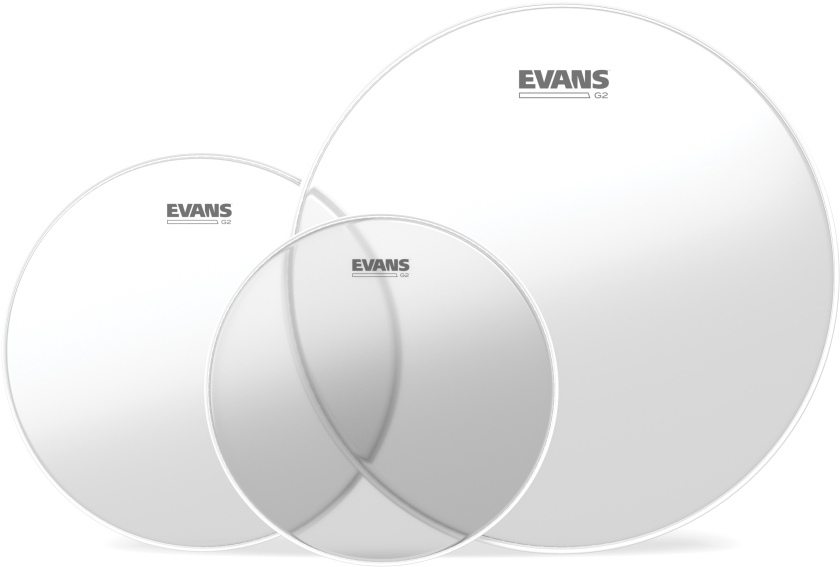 Evans G2 Tompack Clear Rock (10 inch 12 inch 16 inch)
