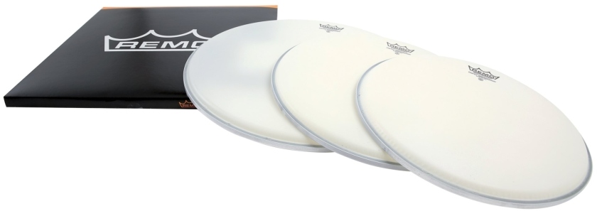 Remo Set feţe de tobe Ambassador white coated ProPack PP-0932-BA