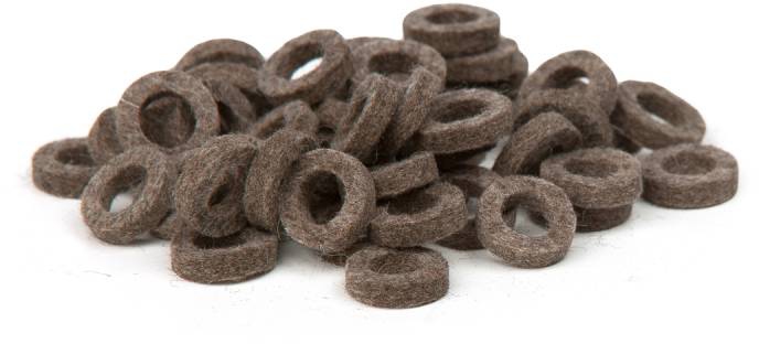 Bulldog Natural Felt Rings - Dark Grey
