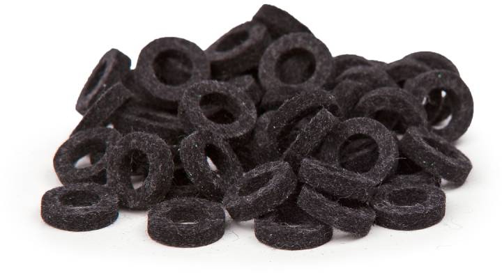 Bulldog Natural Felt Rings - Graphite