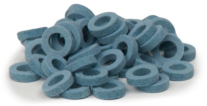 Bulldog Natural Felt Rings - Light Blue