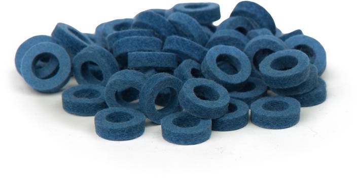 Bulldog Natural Felt Rings - Middle Blue