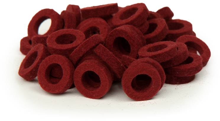 Bulldog Natural Felt Rings - Puce