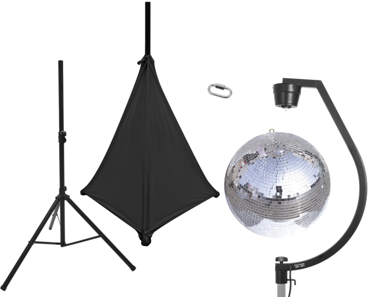 Eurolite Set Mirror ball 50cm with stand and tripod cover black
