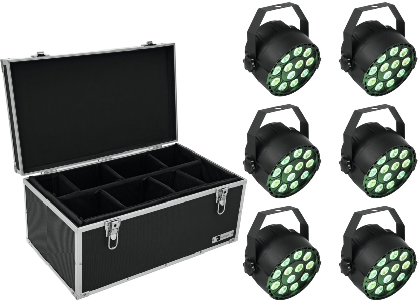 Eurolite Set 6x LED PARty TCL Spot + Case TDV-1