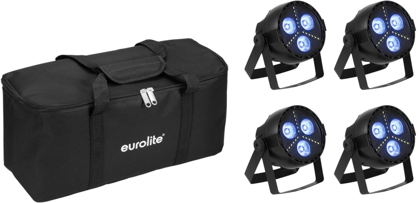 Eurolite Set 4x LED PARty Hybrid Spot + Soft Bag