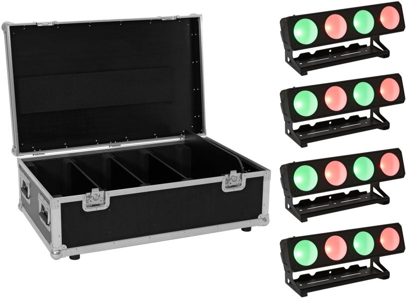 Eurolite Set 4x LED PMB-4 COB QCL 30W Bar + Case