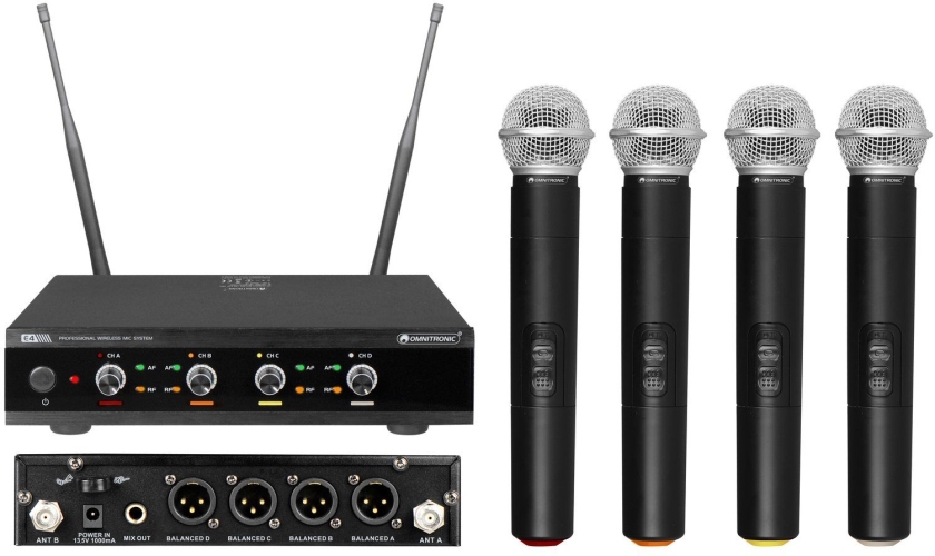 Omnitronic UHF-E4 Wireless Mic System 500