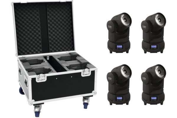 Set 4x LED TMH-X1 Moving-Head Beam + Case