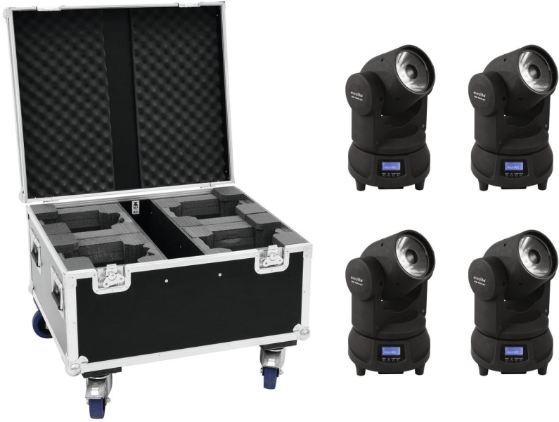 Eurolite Set 4x LED TMH-X1 Moving-Head Beam + Case