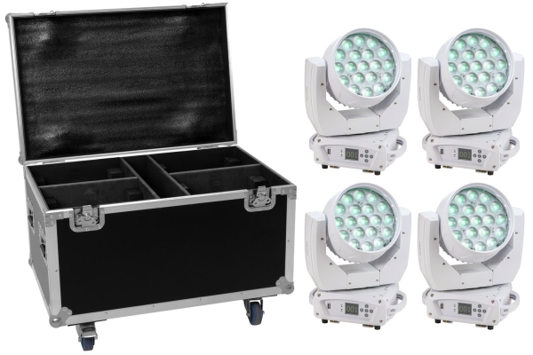 Set 4x LED TMH-X4 white + Case with wheels Set 4x LED TMH-X4 white + Case with wheels
