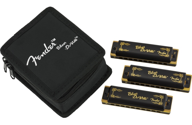 Set Muzicuțe Fender Blues DeVille Harmonica Pack of 3 with Case