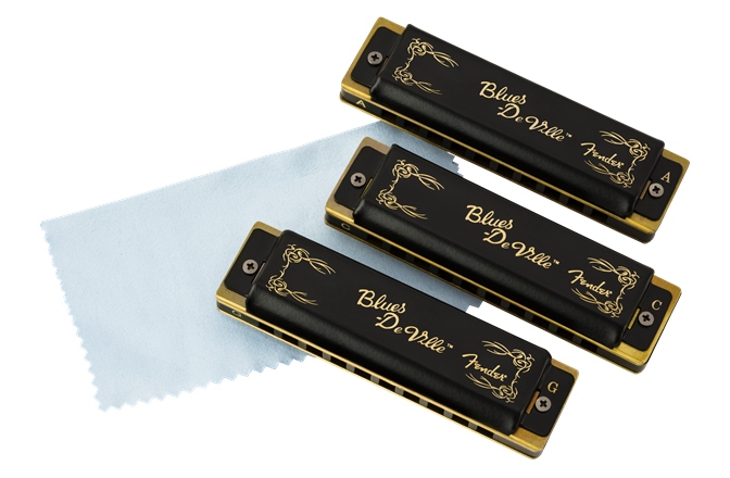 Set Muzicuțe Fender Blues DeVille Harmonica Pack of 3 with Case