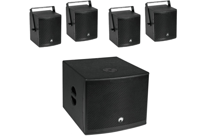 Set OMNITRONIC MOLLY-12A Subwoofer activ + 4x MOLLY-6 Top negru Omnitronic Set -12A Subwoofer activ + 4x MOLLY-6 Top negru