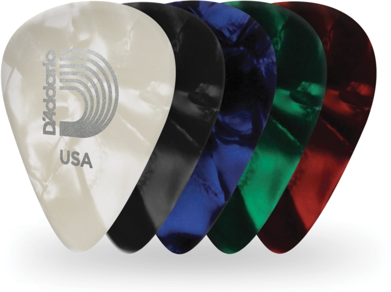 Daddario Assorted Pearl Celluloid 10 pack Light