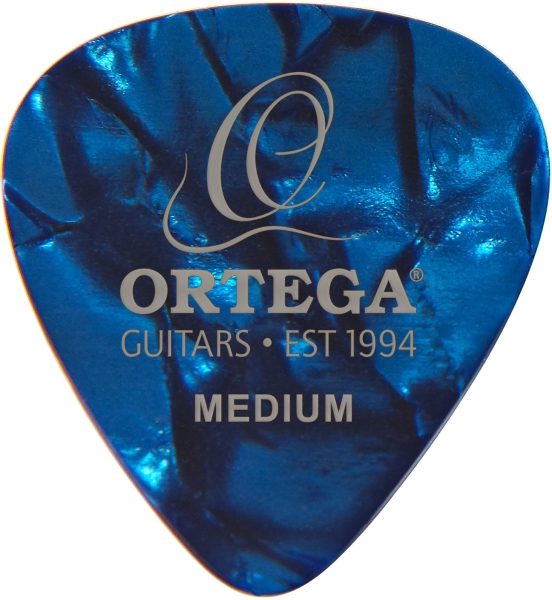 Ortega Blue Pearl Picks Medium 10pcs Pack