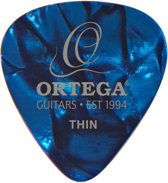 Ortega Blue Pearl Picks Thin 10pcs Pack