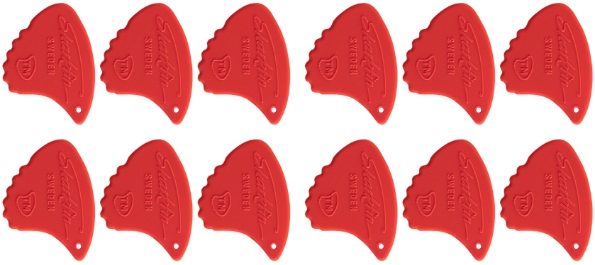Shark Fin Relief 0,55mm soft rosu set 12