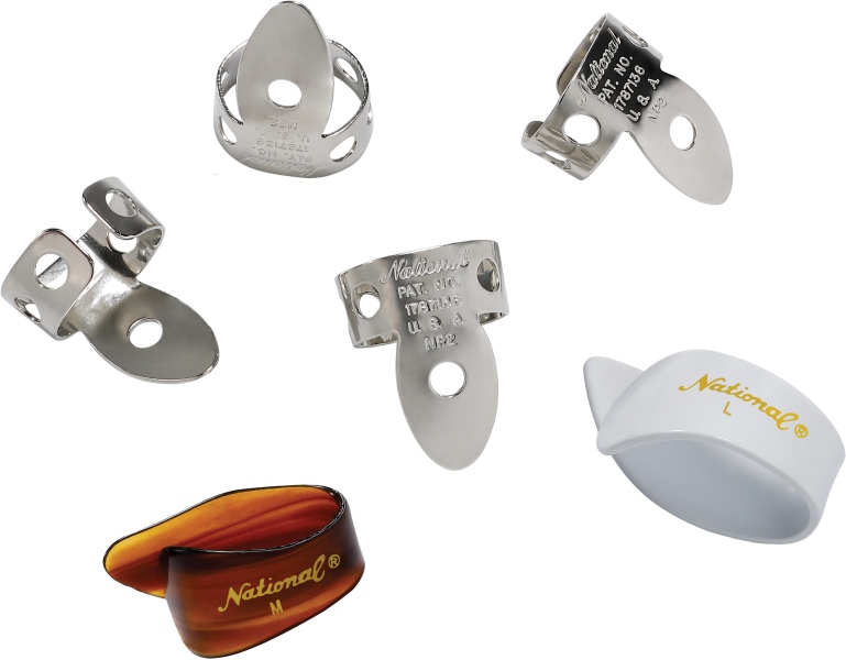 Daddario National Nickel Finger Pick Bundle - 6 pack