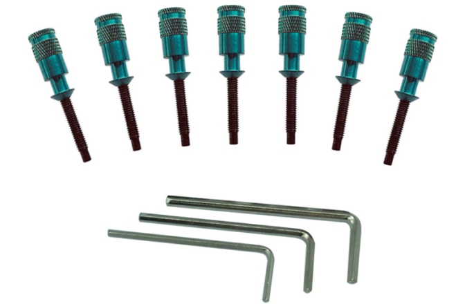 Set piese de schimb pentru sisteme tremolo Floyd Rose  FRHPBLP - Hollow Point Intonation System - 7-String - Blue