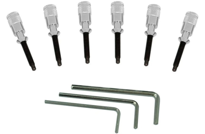 Set piese de schimb pentru sisteme tremolo Floyd Rose  FRHPSCP - Hollow Point Intonation System - Satin Chrome