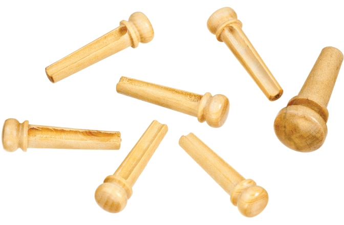 Set pini corzi și end pin Daddario Boxwood Bridge Pins with End Pin Set