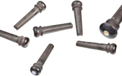 Set pini corzi și end pin Daddario Ebony Bridge Pins with End Pin Set Abalone Inlay
