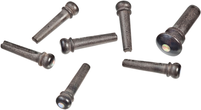 Daddario Ebony Bridge Pins with End Pin Set Abalone Inlay