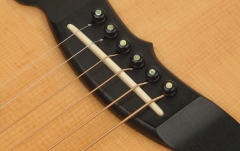 Set pini corzi și end pin Daddario Ebony Bridge Pins with End Pin Set Abalone Inlay