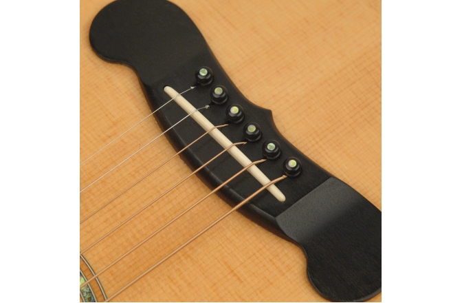 Set pini corzi și end pin Daddario Ebony Bridge Pins with End Pin Set Abalone Inlay