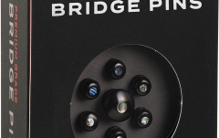 Set pini corzi și end pin Daddario Ebony Bridge Pins with End Pin Set Abalone Inlay