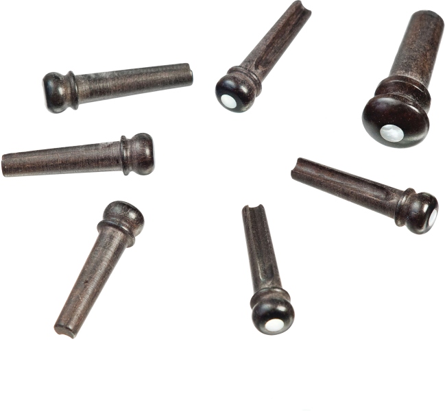 Daddario Ebony Bridge Pins with End Pin Set Pearl Inlay
