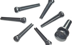 Set pini corzi și end pin Daddario Injected Molded Bridge Pins with End Pin Set of 7 Ebony
