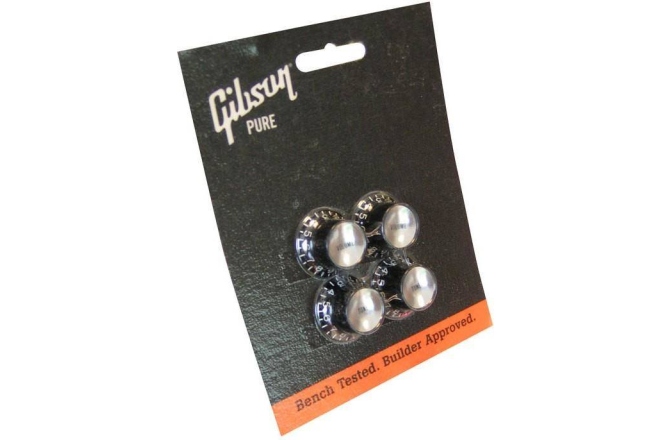 Set Potențiometre de Chitară Gibson MK-010 Top Hat Style Black/Silver Metal Insert
