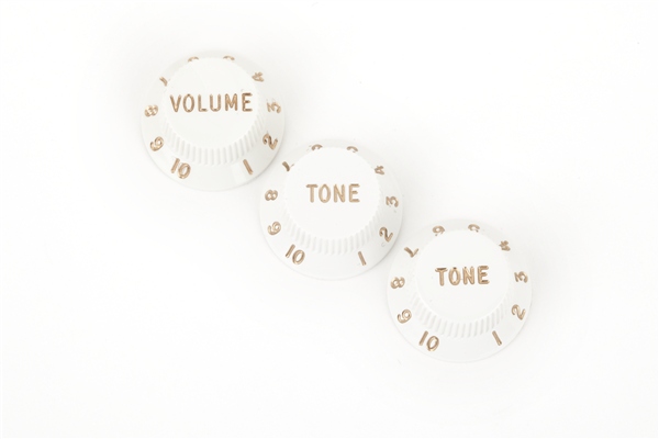 Fender Stratocaster Knobs White (Volume Tone)