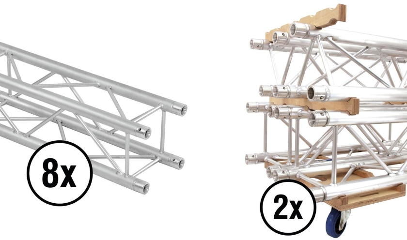 Alutruss Set QUADLOCK QL-ET34-2000 + Truss transport board