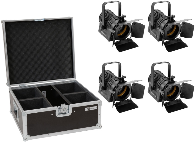 Eurolite Set 4x AKKU THA-20PC TRC Theater-Spot bk + Case