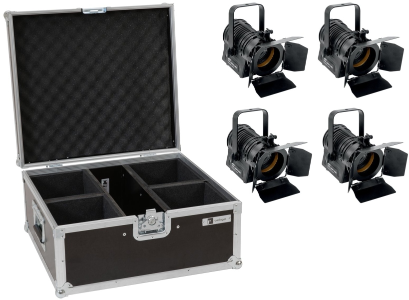Eurolite Set 4x LED THA-20PC TRC Theater-Spot bk + Case